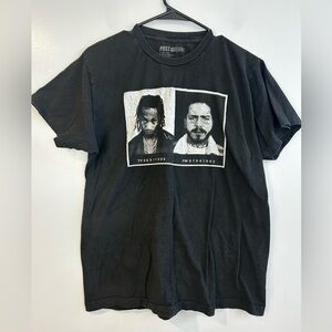 Post Malone Tommy Lee Tyla Yaweh Black Short Sleeve T-shirt Size Medium